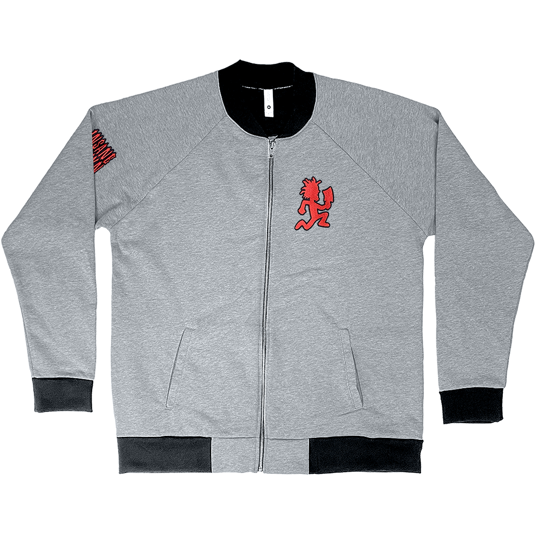 "Hatchetman Red" Embroidered Zip Fleece Bomber