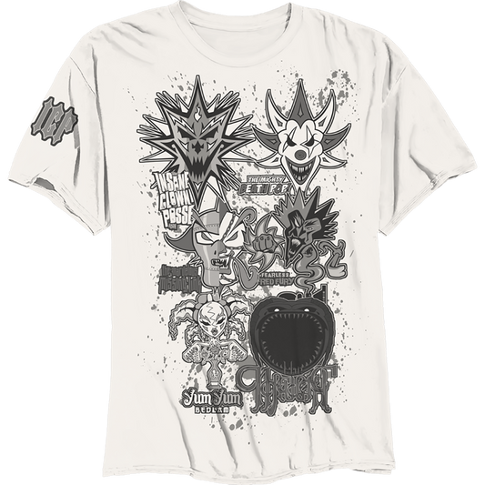 Last 6 Joker Cards Splatter T-Shirt in White