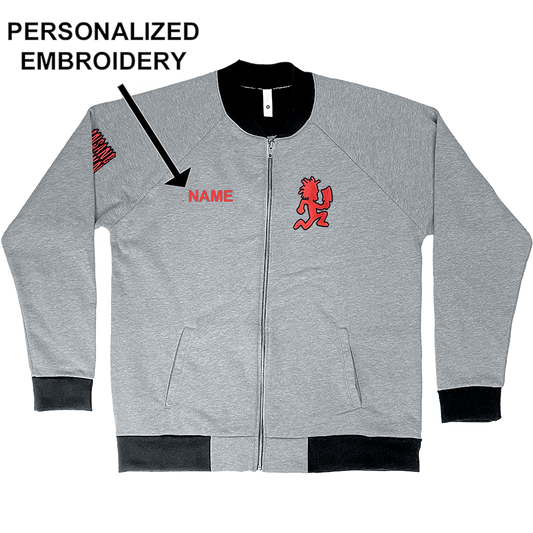 "Hatchetman Red" PERSONALIZED Embroidered Zip Fleece Bomber